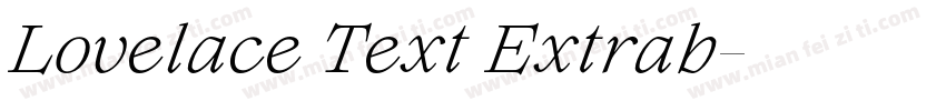 Lovelace Text Extrab字体转换